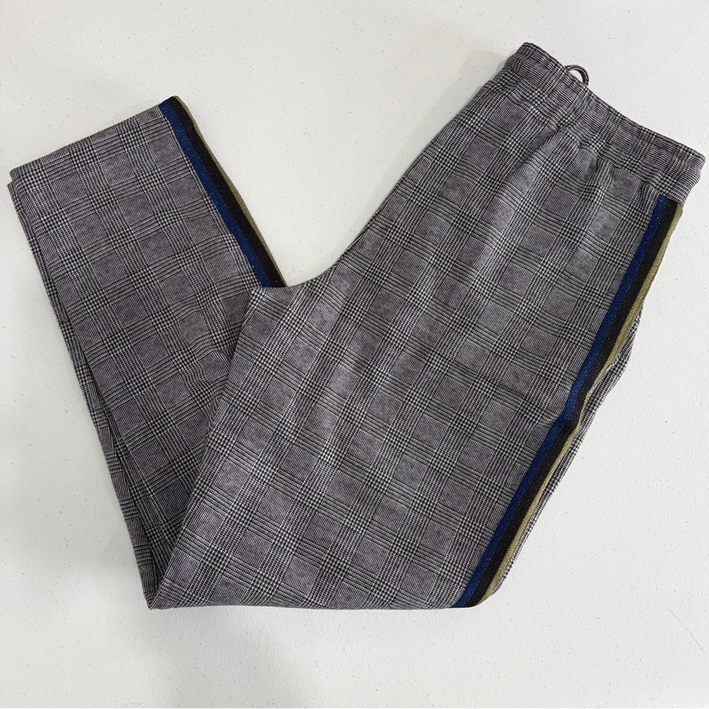 NWT Anthropologie Maeve Bettie Tapered Trousers Houndstooth Stripe Pants - Picture 3 of 8